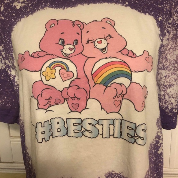 Carebear Besties 80s Retro Sublimated Graphic Tee - Picture 5 of 5